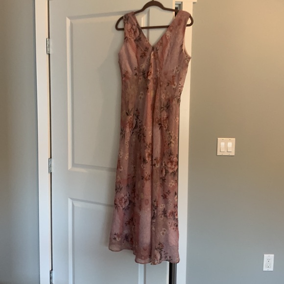 Vintage Vanessa Stevens Pink Floral Dress - Size 10 - Picture 8 of 14
